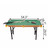 54-inch Green Fleece Top Pool Table Set with Balls Cues and Rack Q280-HCPTSM10794256371