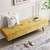 Modern Yellow Corduroy Upholstered End of Bed Bench with Black Metal Legs Q280-YHBSC79254714628