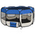 Dog Playpen Blue Polyester Medium Collapsible Dog Playpen A949-171015