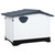 Dog House Grey, White, Black Polypropylene Small A949-152230