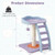 19 Inch Mohair Plush Cat Tree with Ladder and Jingling Ball-Purple - Color: Purple D681-PV10082PU