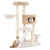 Modern Cat Tree for Indoor Cats with Cattail Fluff Condo and Top Perch-Natural B593-PV10204