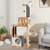 Modern Tall Cat Tower with Double Condos with Dangling Balls and Sisal Carpets-Natural - Color: Nat D681-PV10281NA