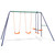 Swing Set Blue Steel and Plastic Ages 3-10 Durable Swing Set A949-91358