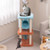 Cute Monster-Themed Cat Tower with Private Condo and Soft Long Plush-Blue - Color: Blue - Size: 3-T D681-PV10188BL