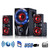 beFree Sound 2.1 Channel Bluetooth Surround Sound Speaker System in Red D970-BFS-99X
