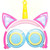 Cute Kids Cat Ear Headphones Wired Adjustable for Boys Girls Tablet Kids Headband Earphone Foldable K484-PEL_09FU4J91