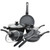 Oster 10 Piece Non-Stick Aluminum Cookware Set in Black and Grey Speckle D970-127710.10