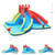 Inflatable Water Slide Bounce House with Water Cannon and 950W Blower - Color: Blue D681-OP70952