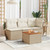 Garden Table Beige and Brown PE Rattan Small Durable A949-366064