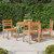 Garden Chair Set of 4 Warm brown Solid teak wood Standard A949-3157174
