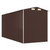 Garden Shed Dark Brown Galvanized Steel Large Durable A949-3147463