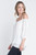Women's 3/4 Sleeve Cold Shoulder Buttoned Top T396-MM319714-WHT-S