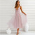 European and American Elegant Style Mesh Elegant Suspender Bridesmaid Dress - Pink A392-fasd0175