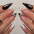 24 Pieces Set Pointed Style Black and Pink Combo U.S. Fashion Gradient Fake Nail Wholesale Nail Sti A392-nstr0119