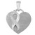 .925 Sterling Silver 1/10 cttw Diamond Heart Pendant Necklace (H-I, I1-I2) N162-80-6176WDM