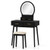 Small Vanity Makeup Dressing Table Set with Cushioned Stool and LED Lighted Mirror-Black B593-HU10994