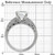 TK069 - High polished (no plating) Stainless Steel Ring with AAA Grade CZ  in Clear A874-TK069