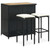 Bar Set Black PE rattan Standard Bar Set Rectangular A949-313473