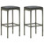 Bar Set Grey PE rattan, steel, solid acacia wood A949-313474