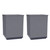 Planter Set of 2 Blue Grey Polypropylene Medium A949-364180