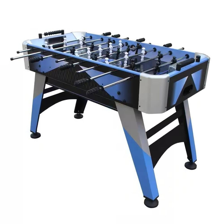 Blue Grey Black 4-foot Foosball Table with Abacus Scorers and 2 Balls Q280-HBFEIFT17169258432