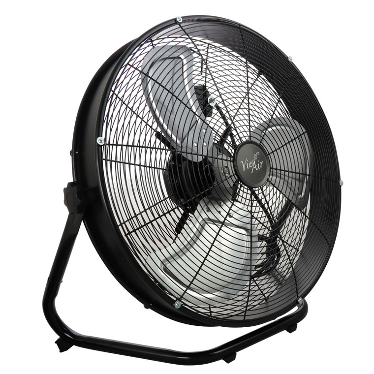 Vie Air 20 Inch 3 Speed Motor Metal Floor Drum Fan in Black D970-VA-20W