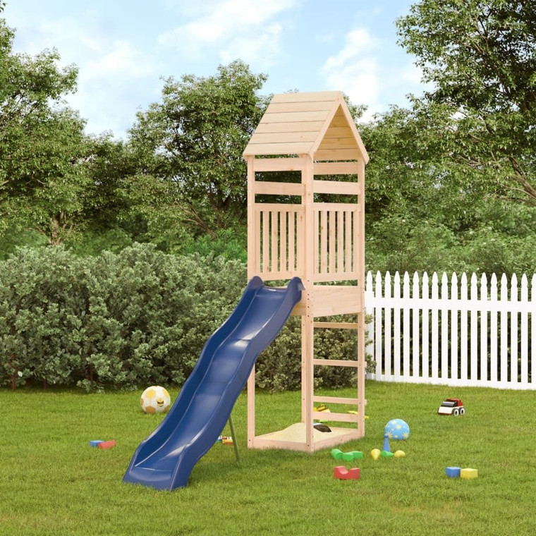  Outdoor Playset Natural Pine and Blue Solid Pine wood Large A949-3156895