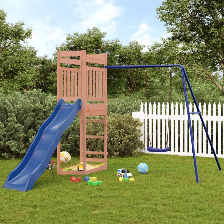  Outdoor Playset Blue, Natural Wood A949-3157034