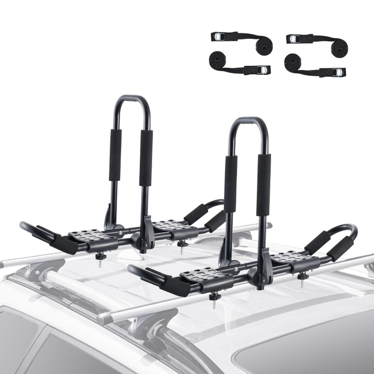 Kayak Roof Rack 1 Pair J-Bar, Soft Roof Rack, Top Mount Tie Down, Carrier for kayak, Surf Board, Ca E415-2H1KHJG2J000BSG1PV0