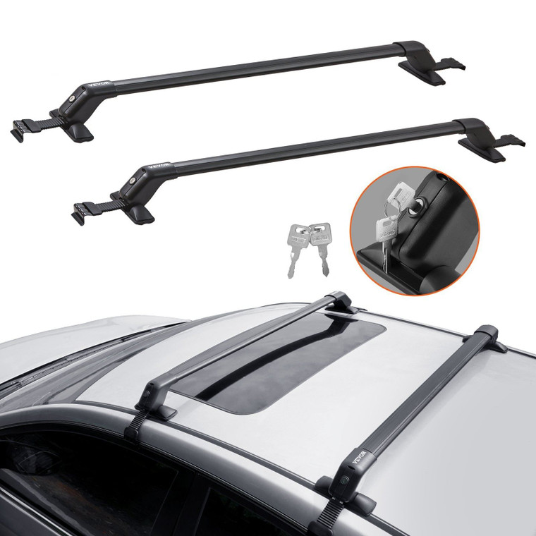 Roof Rack Cross Bars, Aluminum Roof Rack Crossbars, Fit Roof without Side Rail, 155 lbs Load Capaci E415-CDHGJTYKTYKLLODD1V0