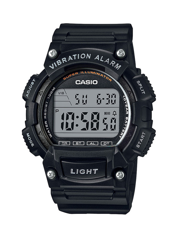 Casio Men's 'Super Illuminator' Quartz Resin Casual Watch, Color:Black (Model: W-736H-1AVCF) G818-W736H-1AV