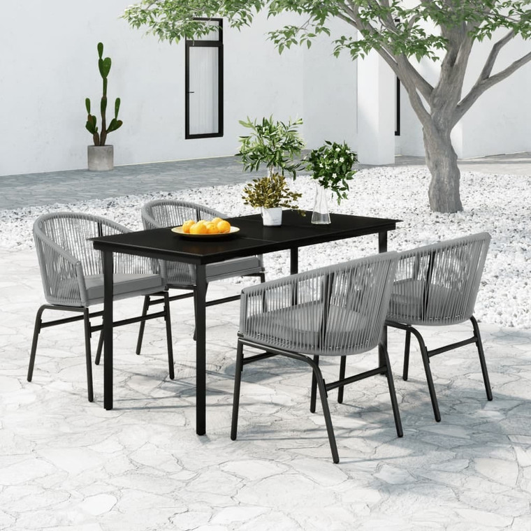 Garden Dining Set Grey Powder-coated steel Medium A949-3099235