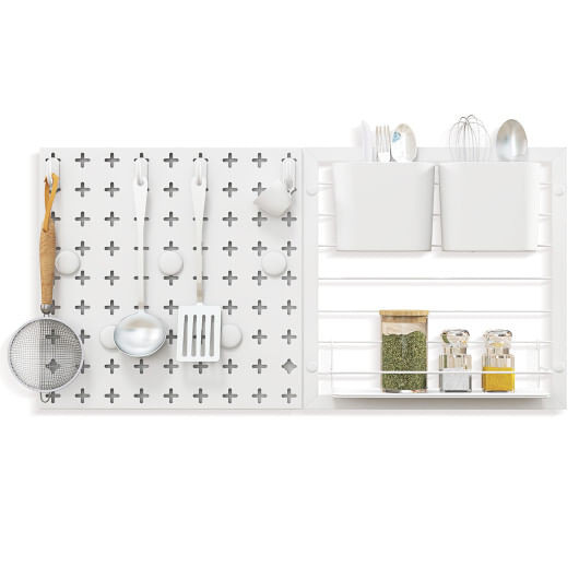 Pegboard Combination Kit Combination Wall Organizer with Magnets and Hooks B593-JZ10181