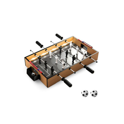 Game Room Size Football Table with Non-slip Handle-Brown - Color: Brown D681-UY10094BN