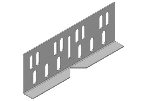 Accessorio tipo AC -  Zincato a caldo - GIUNTO ORIZZONTALE - GH0 -  190 x 65 sp= 1.5  mm  - asolata e ribordata