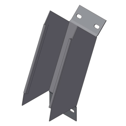 Passerella tipo AR -  Zincato a caldo -  45° CURVA DISCESA  75 x 75 x R=150 mm sp= 1.5 mm  - asolata e ribordata