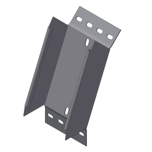 Passerella tipo AR -  Zincato a caldo -  45° CURVA DISCESA  100 x 50 x R=150 mm sp= 1.5 mm  - asolata e ribordata