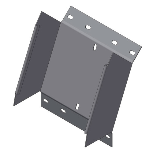 Passerella tipo AR -  Zincato a caldo -  45° CURVA DISCESA  200 x 75 x R=150 mm sp= 1.5 mm  - asolata e ribordata