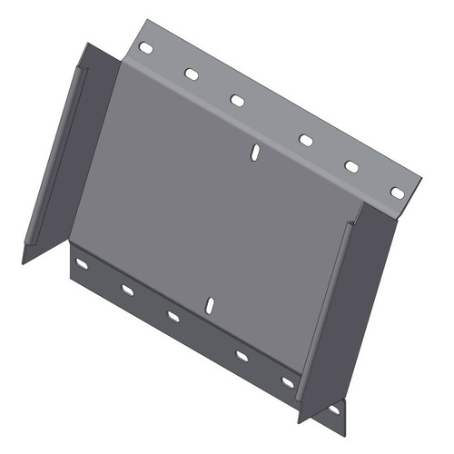 Passerella tipo AR -  Zincato a caldo -  45° CURVA DISCESA  300 x 50 x R=150 mm sp= 1.5 mm  - asolata e ribordata