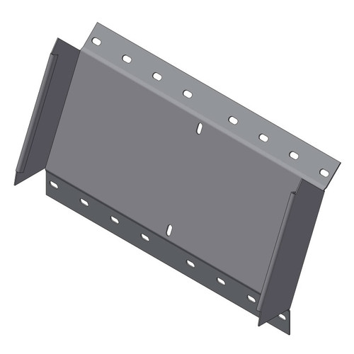 Passerella tipo AR -  Zincato a caldo -  45° CURVA DISCESA  400 x 50 x R=150 mm sp= 1.5 mm  - asolata e ribordata