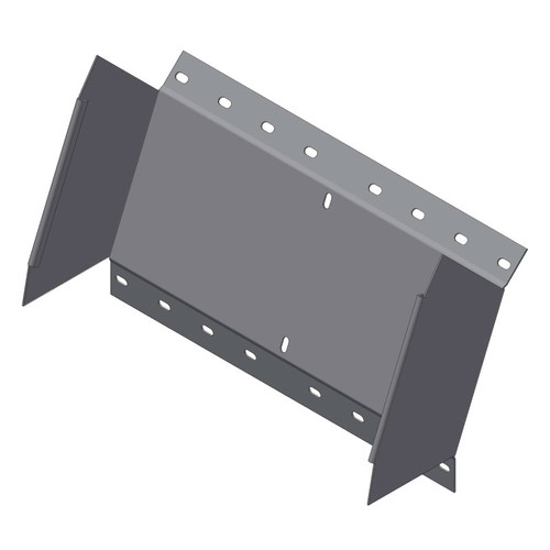 Passerella tipo AR -  Zincato a caldo -  45° CURVA DISCESA  400 x 100 x R=150 mm sp= 1.5 mm  - asolata e ribordata