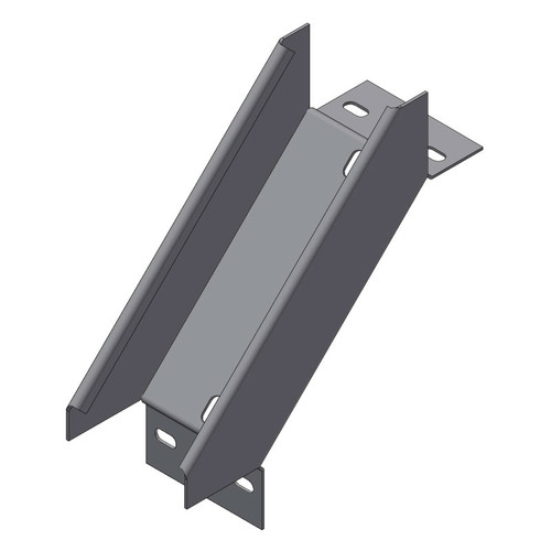 Passerella tipo AR -  Zincato a caldo -  90° CURVA DISCESA 75 x 50 x R=150 mm sp= 1.5 mm  - asolata e ribordata