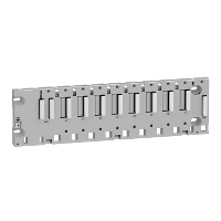 Rack M340 - 8 slot - Montaggio su pannello. piastra o guida DIN
