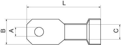 Capicorda Preisolati Blu (1.5-2.5 Mmq) Faston Femmina 4.8X0.5 (Box da 1000 pezzi)