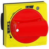 manovra universale. ComPact NSXm. manovra rossa su fronte giallo. IP54. parte di ricambio