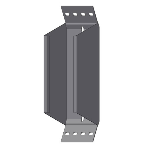 Passerella tipo AR -  Zincato a caldo -  45° CURVA SALITA 100 x 75 x R=150 mm sp= 1.5 mm  - asolata e ribordata