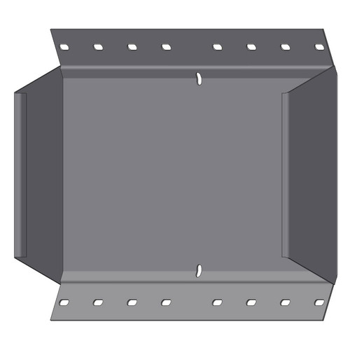 Passerella tipo AR -  Zincato a caldo -  45° CURVA SALITA 400 x 75 x R=150 mm sp= 1.5 mm  - asolata e ribordata