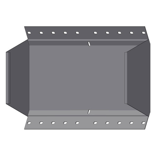 Passerella tipo AR -  Zincato a caldo -  45° CURVA SALITA 500 x 100 x R=150 mm sp= 1.5 mm  - asolata e ribordata