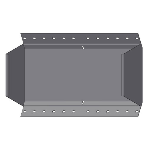 Passerella tipo AR -  Zincato a caldo -  45° CURVA SALITA 600 x 100 x R=150 mm sp= 1.5 mm  - asolata e ribordata